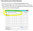 transfer characters from microsoft private character editor